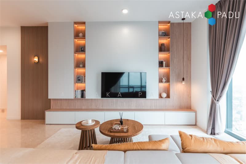 Servis Apartment untuk Dijual di The Astaka @ 1 Bukit Senyum - Astaka Padu Sdn Bhd - Living Room - PropertyGuru.com.my