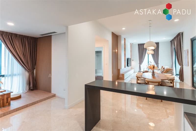 Servis Apartment untuk Dijual di The Astaka @ 1 Bukit Senyum - Astaka Padu Sdn Bhd - Living Room - PropertyGuru.com.my