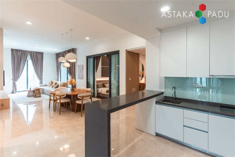 Servis Apartment untuk Dijual di The Astaka @ 1 Bukit Senyum - Astaka Padu Sdn Bhd - Living Room - PropertyGuru.com.my