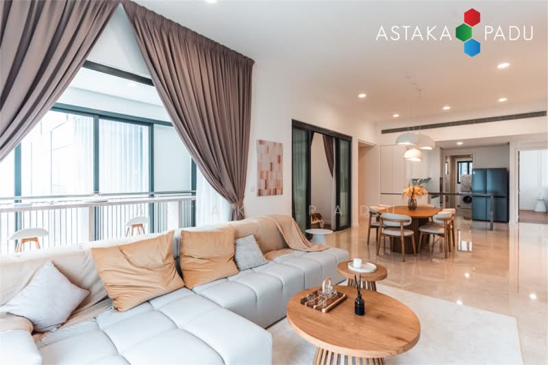 Servis Apartment untuk Dijual di The Astaka @ 1 Bukit Senyum - Astaka Padu Sdn Bhd - Living Room - PropertyGuru.com.my