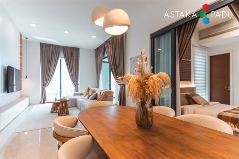 Servis Apartment untuk Dijual di The Astaka @ 1 Bukit Senyum - Astaka Padu Sdn Bhd - Living Room - PropertyGuru.com.my