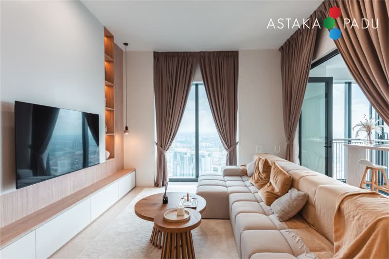 Servis Apartment untuk Dijual di The Astaka @ 1 Bukit Senyum - Astaka Padu Sdn Bhd - Living Room - PropertyGuru.com.my