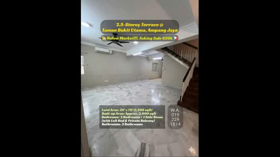 2.5-storey Terraced House for Sale in Ampang Jaya (Ampang) - Wincent Chuah - PropertyGuru.com.my
