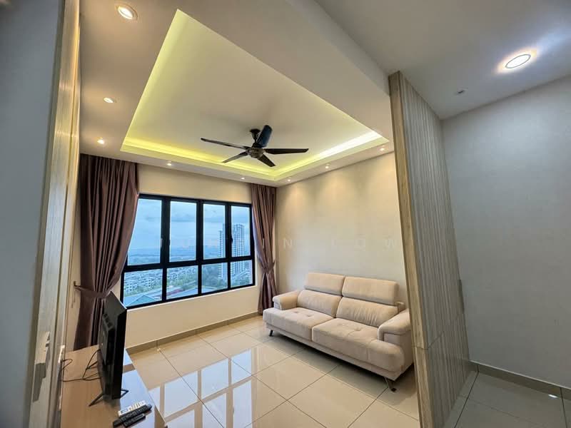 Service Residence for Rent at Zentro Residences Serviced Apartment - Junbin Low - Living Room - PropertyGuru.com.my