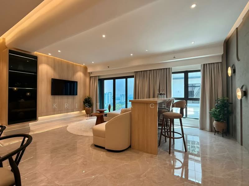 Service Residence for Sale at Trinity Rainfora - Kristina Chia - Living Room - PropertyGuru.com.my