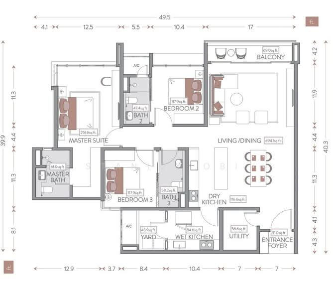 Servis Apartment untuk Disewa di Jendela Residences - Stanley Obi - PropertyGuru.com.my