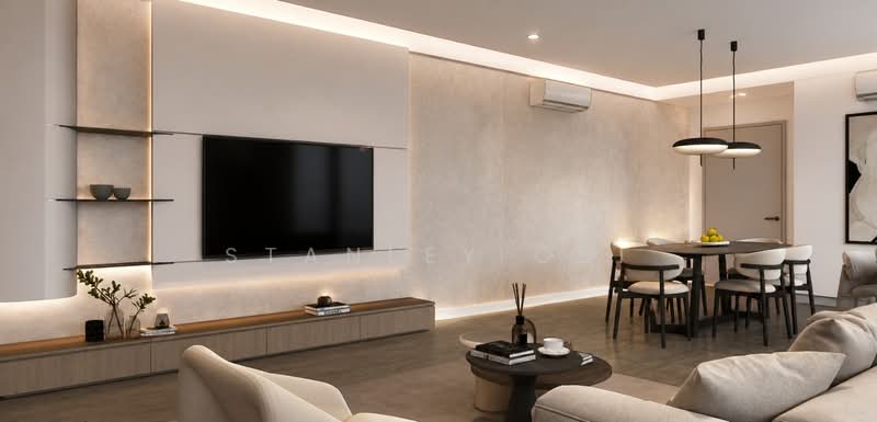 Servis Apartment untuk Disewa di Jendela Residences - Stanley Obi - Living Room - PropertyGuru.com.my