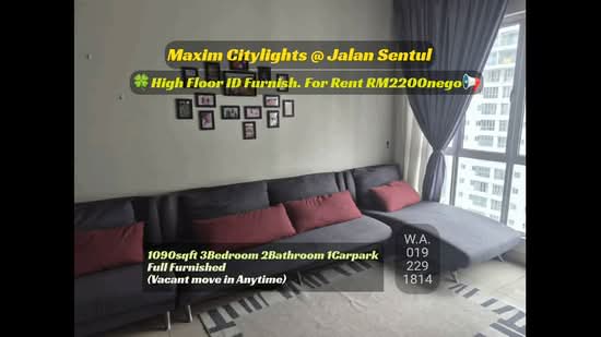 Service Residence for Rent at Maxim Citylights @ Sentul KL - Wincent Chuah - PropertyGuru.com.my