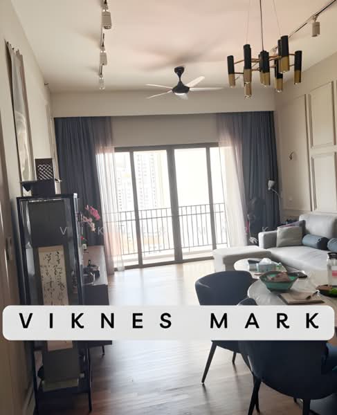 Service Residence for Sale at Straits Residences - Viknes Mark - Living Room - PropertyGuru.com.my