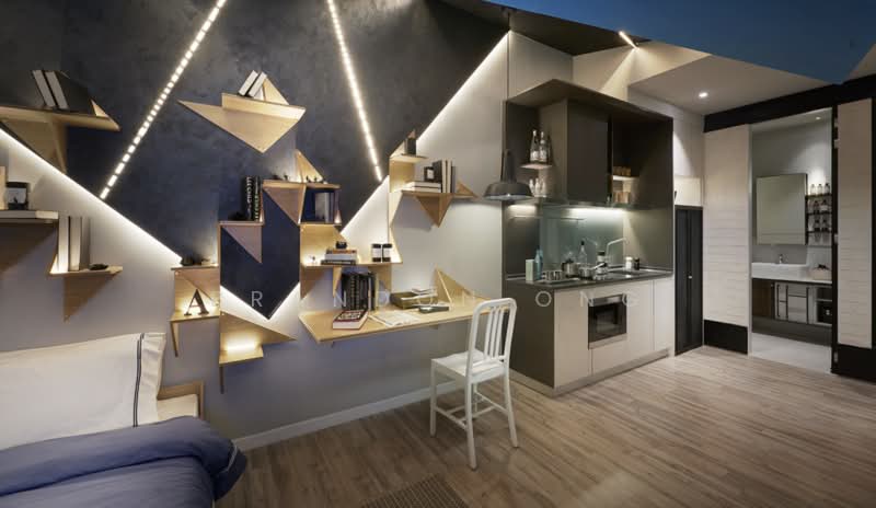Service Residence for Sale at Causewayz Square @ JBCC - Brandon Ong - Bedroom 2 Dinning & Kitchen - PropertyGuru.com.my