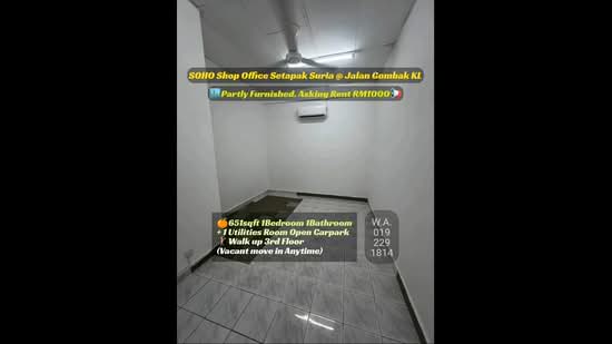 Kedai / Pejabat untuk Disewa di Taman Suria Setapak (Setapak) - Wincent Chuah - PropertyGuru.com.my