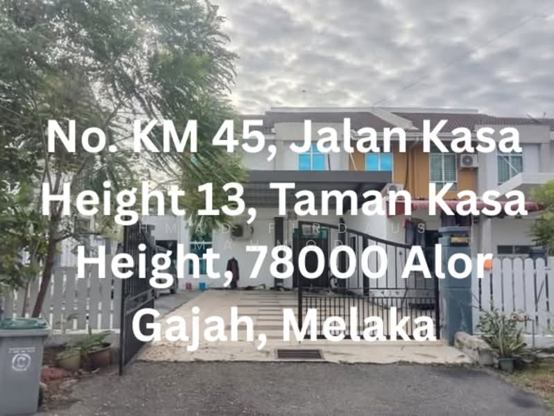 Rumah Kluster untuk Dijual di Taman Kasa Heights (Alor Gajah) - Ahmad Firdaus Mahmod - Exterior - PropertyGuru.com.my