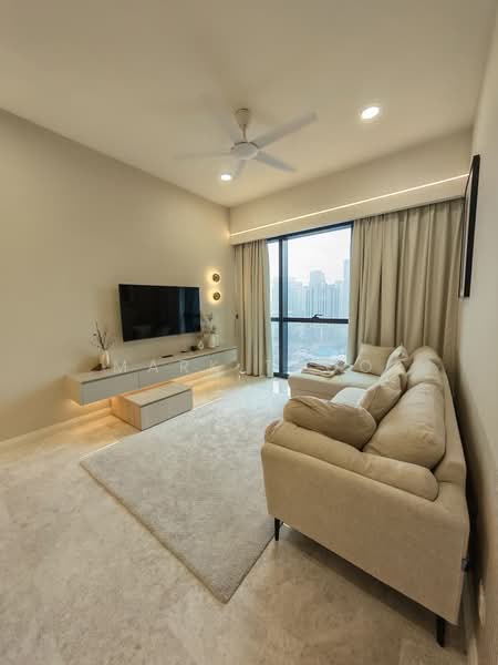 Service Residence for Rent at TRX Residences - Mark Thoo - Living Room - PropertyGuru.com.my