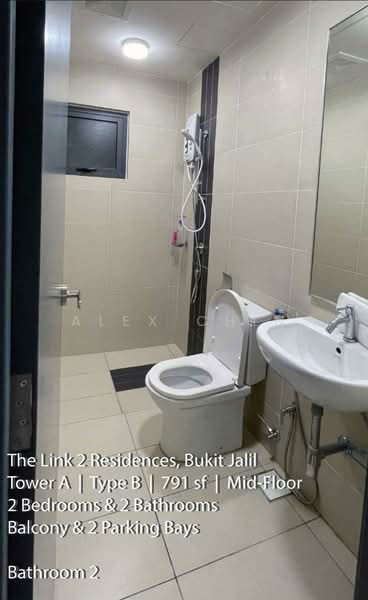 Service Residence for Rent at The Link 2 Residences - Alex Chin - Bathroom - PropertyGuru.com.my