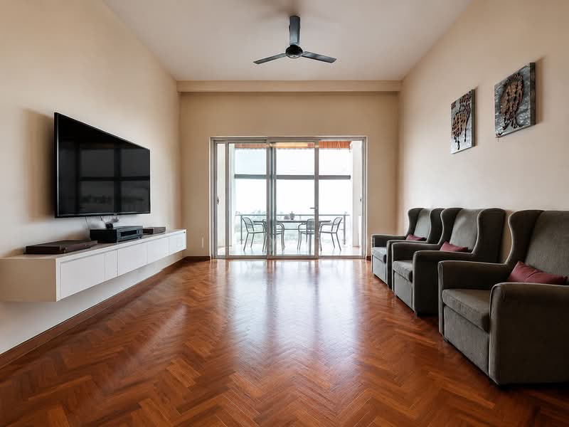 Servis Apartment untuk Dijual di Straits Quay (The Suites at Waterside) - Billy Teh - Living Room - PropertyGuru.com.my