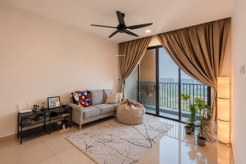 Service Residence for Sale at AraTre' Residences - Vitas Tan - Living Room - PropertyGuru.com.my