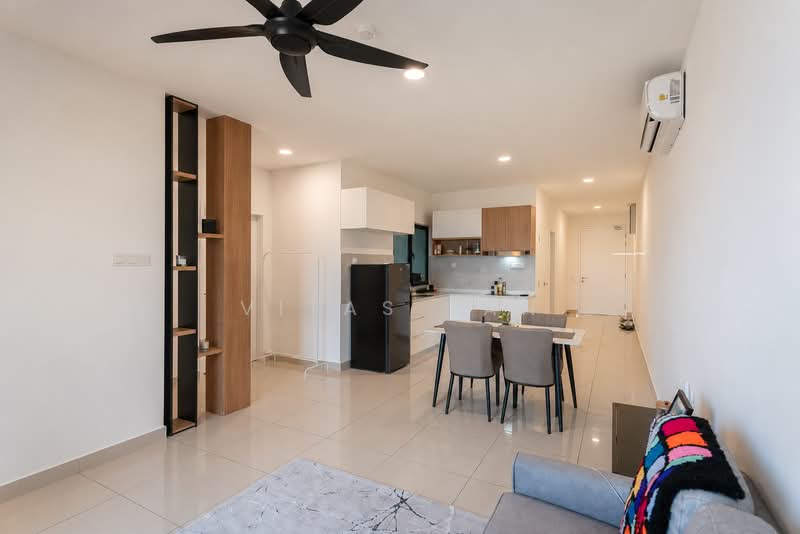 Service Residence for Sale at AraTre' Residences - Vitas Tan - Living Room - PropertyGuru.com.my