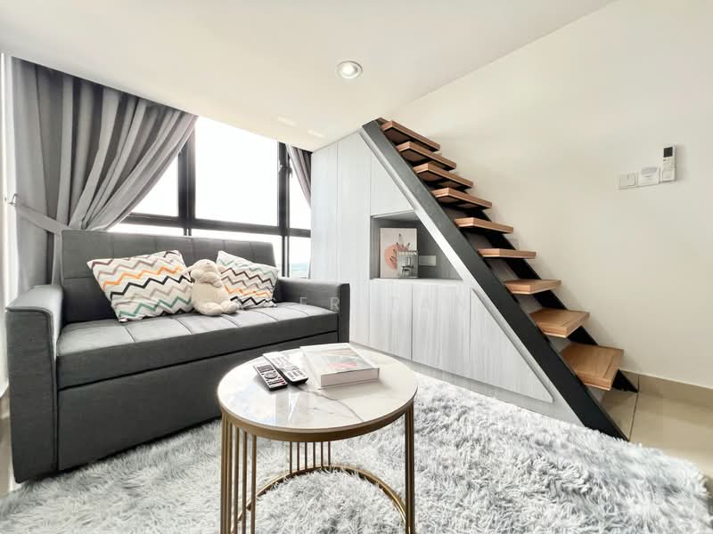 Servis Apartment untuk Dijual di Twin Tower Residence - SASER TAN. - Living Room - PropertyGuru.com.my