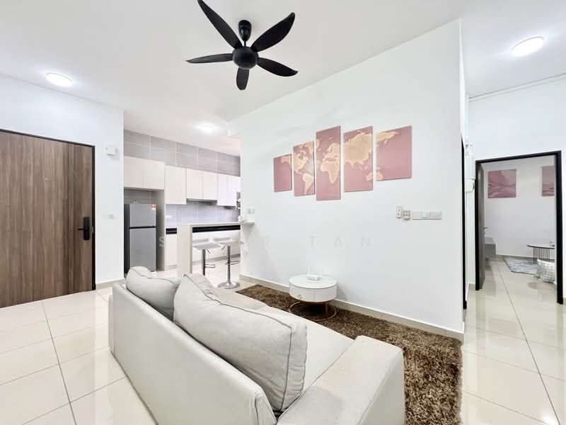 Servis Apartment untuk Dijual di Twin Tower Residence - SASER TAN. - Living Room - PropertyGuru.com.my