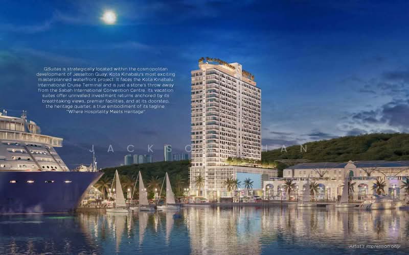 Servis Apartment untuk Dijual di Q Suites @ Jesselton Quay - Jackson Chan - Exterior - PropertyGuru.com.my