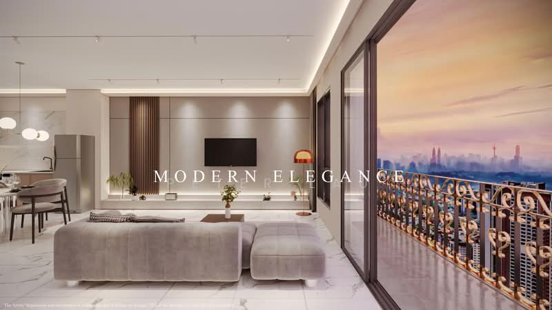 Servis Apartment untuk Dijual di Arte Solaris @ Mont Kiara - Peter Lau - Living Room - PropertyGuru.com.my