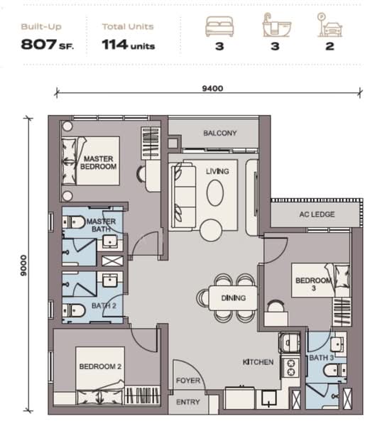 Servis Apartment untuk Dijual di Skypark Kepler @ Lido Waterfront Boulevard - Kai Lee - PropertyGuru.com.my