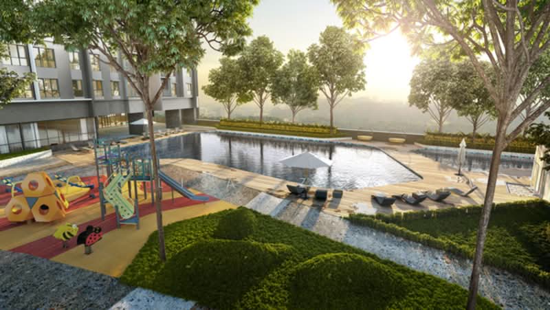 Service Residence for Sale at D'Quince Residences - Lisa Azila - Pool - PropertyGuru.com.my