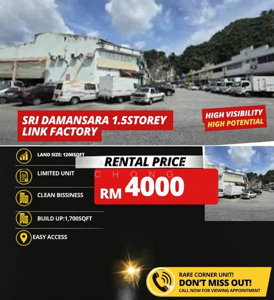 Kilang untuk Disewa di Bandar Sri Damansara (Selangor) - Kah Hee Chong - Exterior - PropertyGuru.com.my