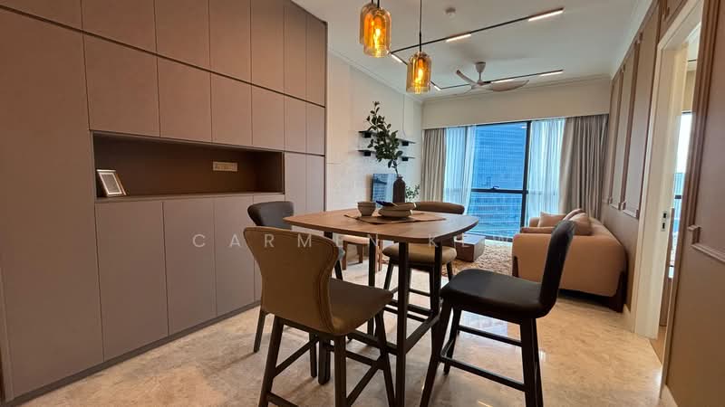 Servis Apartment untuk Disewa di TRX Residences - Carmen Kew - Living Room - PropertyGuru.com.my