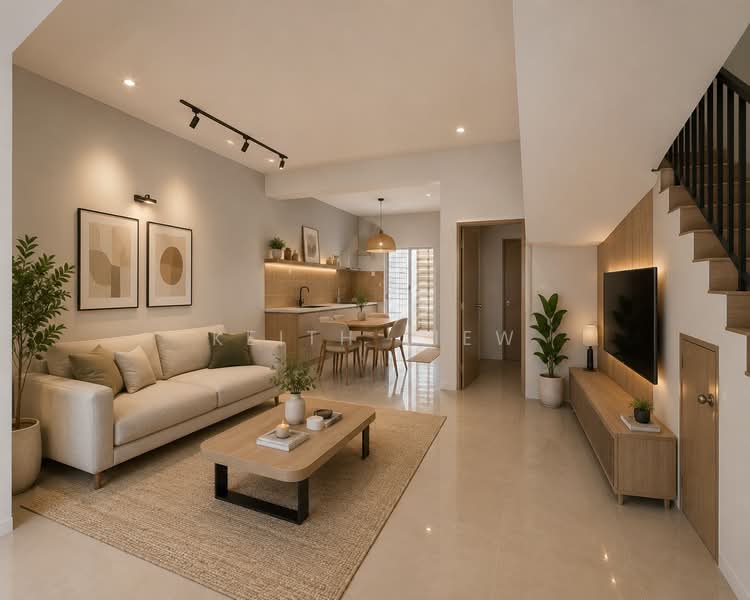 Rumah Teres untuk Dijual di Kampung Selangor Dredging (Dengkil) - Keith Liew - Living Room - PropertyGuru.com.my