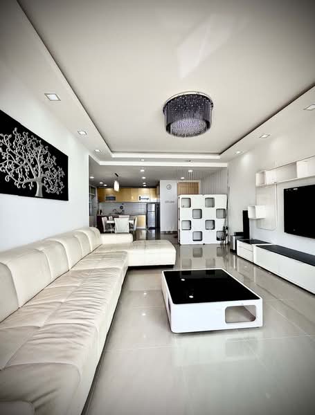 Kondominium untuk Disewa di The Waterfront Condominium - KK Kwok - Living Room - PropertyGuru.com.my