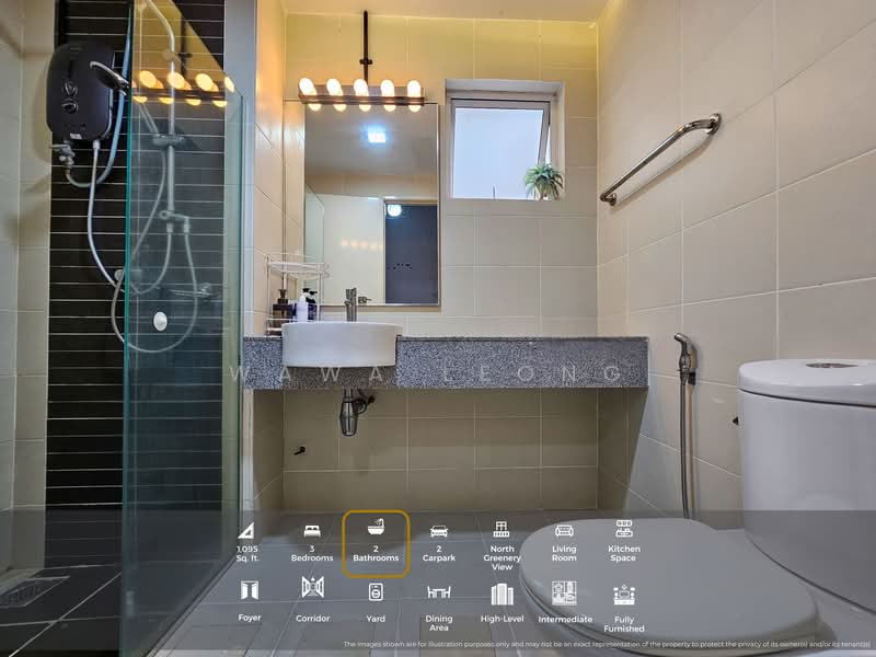 Servis Apartment untuk Disewa di Metropolitan Square - Wawa Leong - Bathroom - PropertyGuru.com.my
