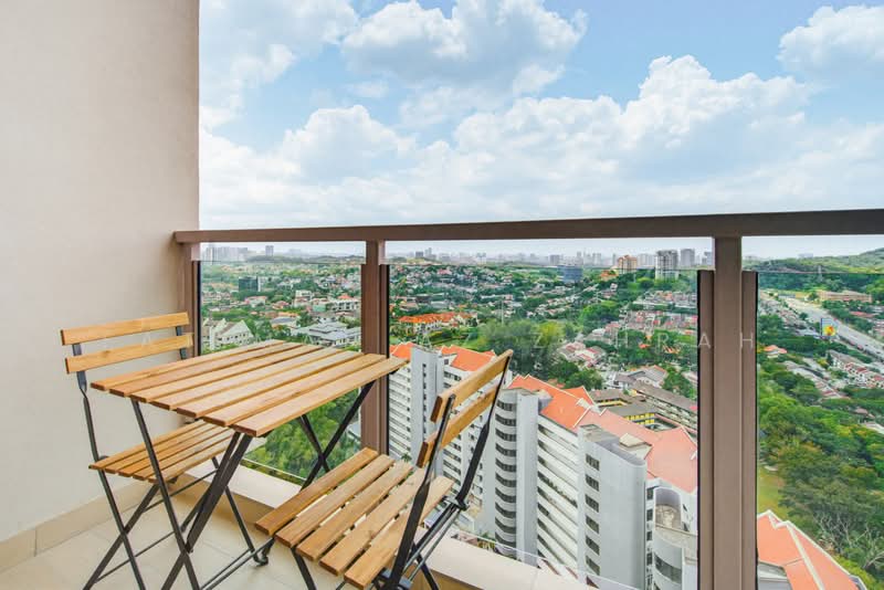 Service Residence for Rent at Dorsett Residences Sri Hartamas - Fatimah Az Zahrah - Balcony - PropertyGuru.com.my