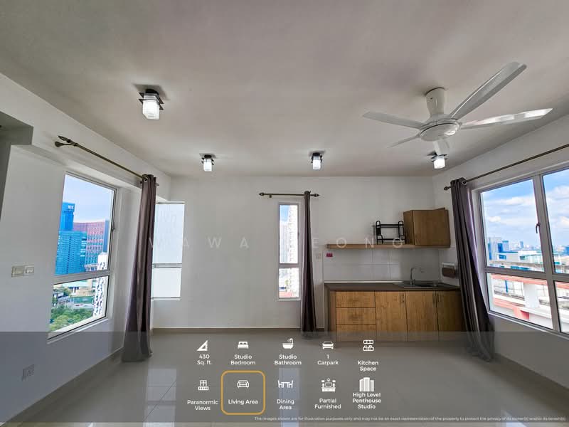 Service Residence for Sale at Ritze Perdana 2 - Wawa Leong - Living Room - PropertyGuru.com.my