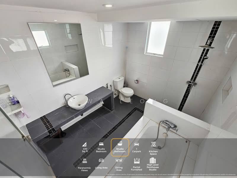 Service Residence for Sale at Ritze Perdana 2 - Wawa Leong - Studio Bathroom - PropertyGuru.com.my