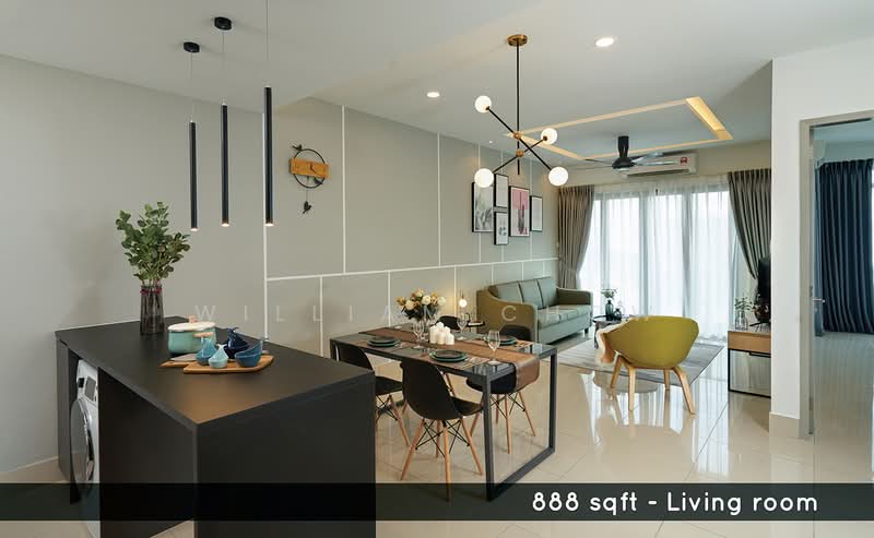 Servis Apartment untuk Dijual di One Residence - William Chow - Living Room - PropertyGuru.com.my