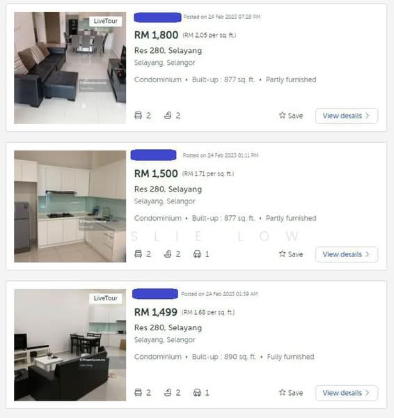 Servis Apartment untuk Dijual di Res 280 - Leslie Low - Living Room - PropertyGuru.com.my