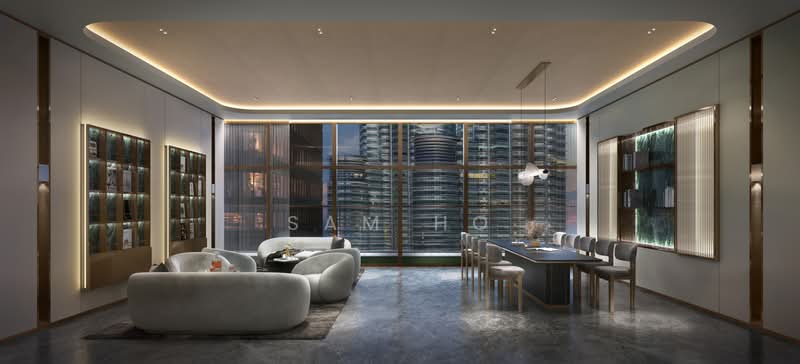 Service Residence for Sale at CloutHaus Residences - Sam Ho - Living Room - PropertyGuru.com.my