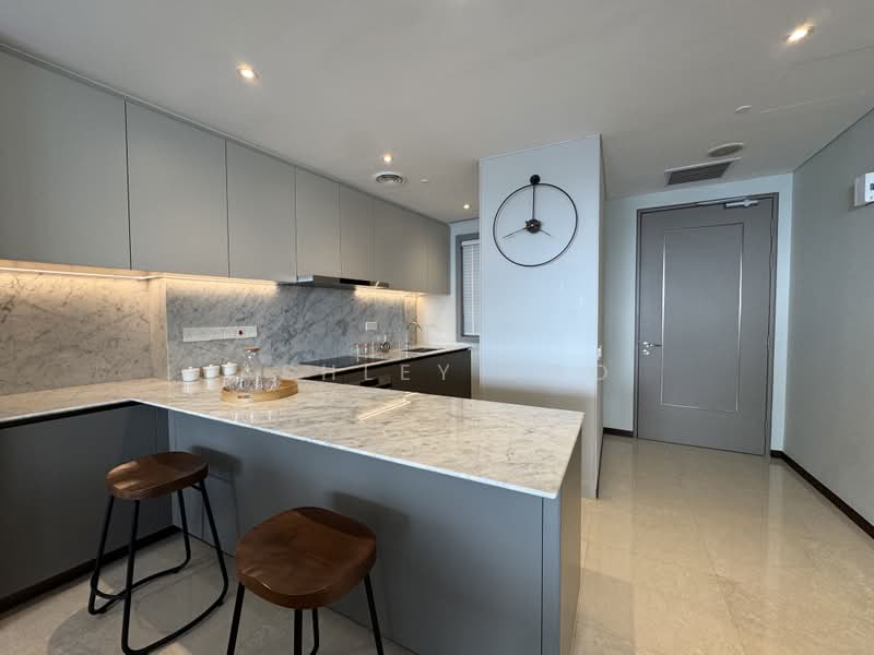 Service Residence for Rent at Southpoint Residences - Ashley Foo - Entrance Corridor & Kitchen - PropertyGuru.com.my