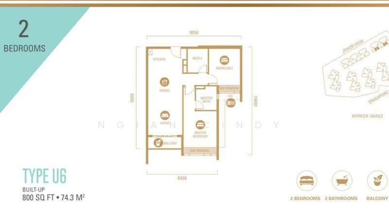 Pangsapuri untuk Dijual di R&F Princess Cove Phase 1 - Ngian Cindy - PropertyGuru.com.my