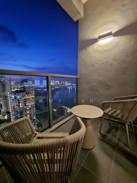 Servis Apartment untuk Dijual di Marriott Residence @ Gurney - Amy Tan - Balcony - PropertyGuru.com.my