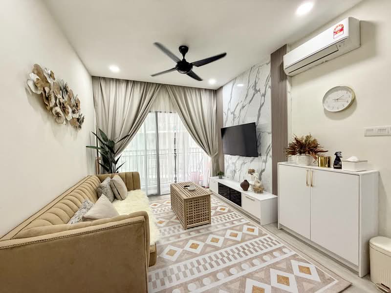 Service Residence for Sale at Seasons Garden Residences - M.J Zairin - Living Room - PropertyGuru.com.my