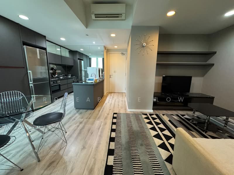 Servis Apartment untuk Disewa di Verve Suites - Roseabelle Low - Living Room - PropertyGuru.com.my