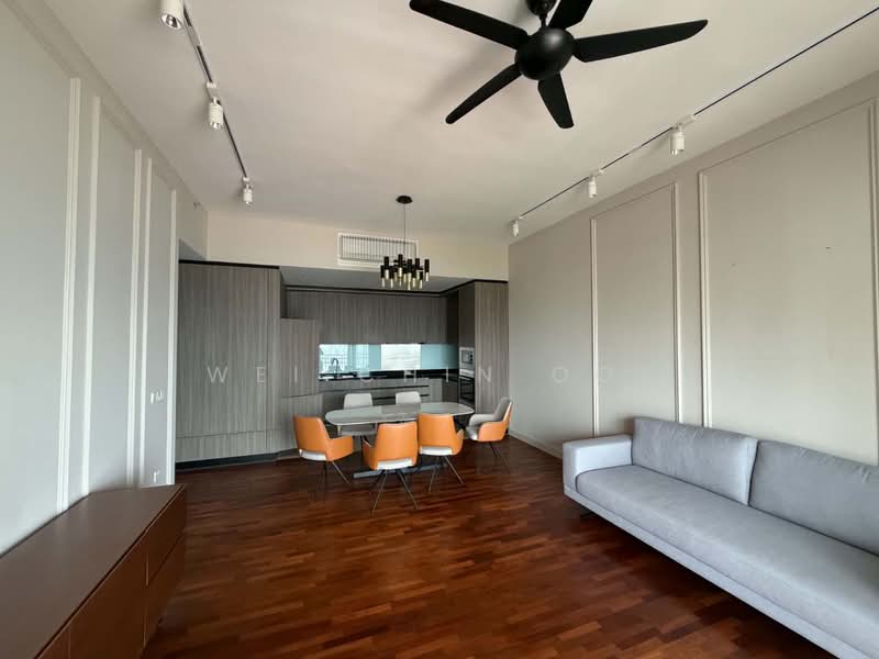 Service Residence for Rent at Straits Residences - Wei Chin Ooi - Living Room - PropertyGuru.com.my