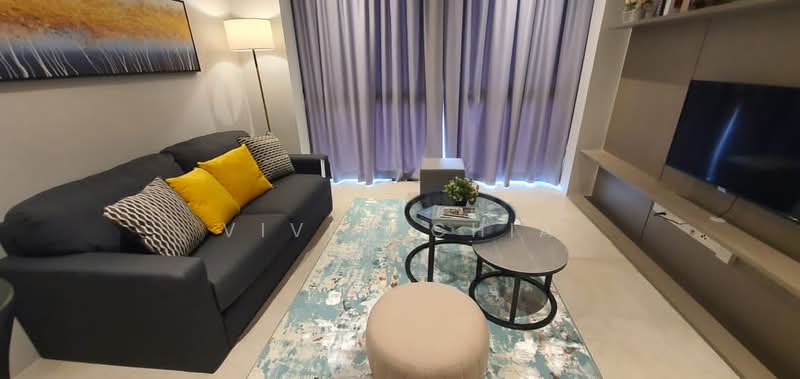 Service Residence for Sale at Lumi Tropicana - Viven Chia - Living Room - PropertyGuru.com.my