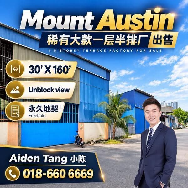 Kilang untuk Dijual di Taman Mount Austin (Tebrau) - Aiden Tang - PropertyGuru.com.my