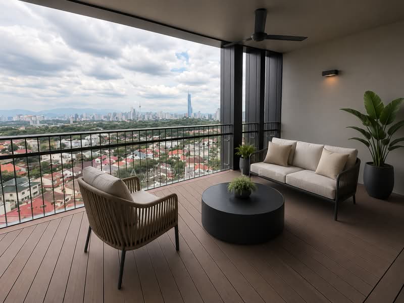 Kondominium untuk Dijual di Rhombus - Sandra Lee - Balcony - PropertyGuru.com.my