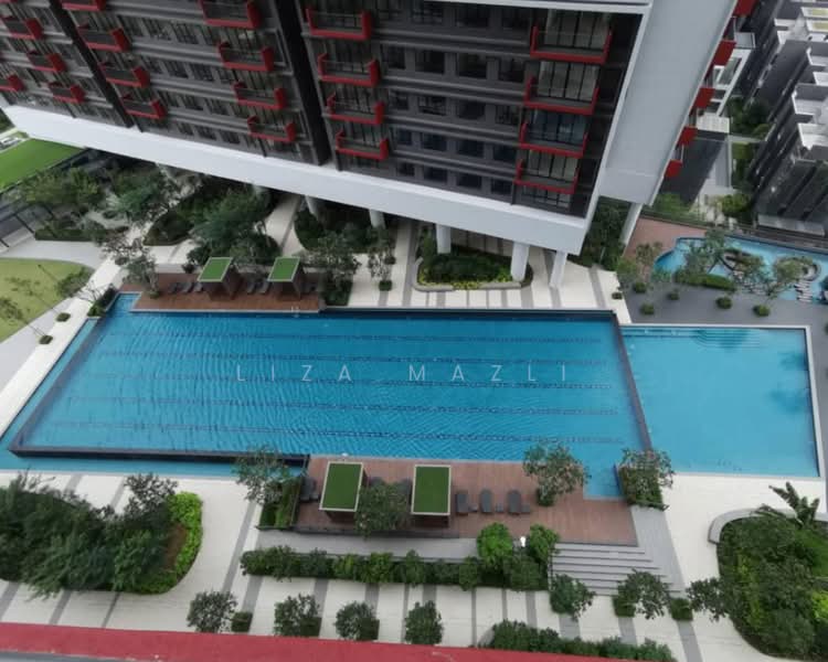 Service Residence for Sale at Paisley @ Tropicana Metropark - Liza Mazli - Balcony Pools View - PropertyGuru.com.my