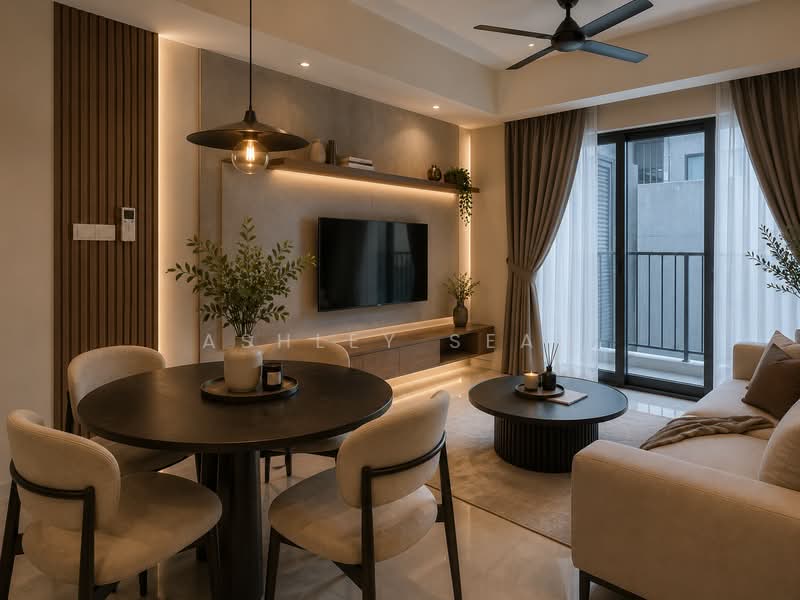 Service Residence for Sale at Ooak Serviced Apartments @ Kiara 163 - Ashley Seah - Living Room - PropertyGuru.com.my