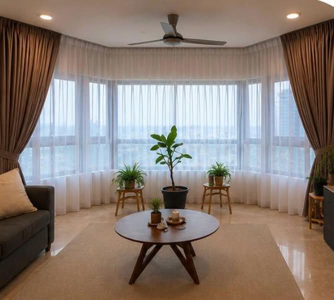 Servis Apartment untuk Disewa di The Sentral Residences - Kelly Chen - Living Room - PropertyGuru.com.my